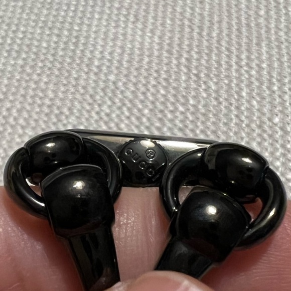 GUCCI SIGNORIA 20MM QUARTZ BLACK STAINLESS STEEL WATCH - Picture 7 of 8